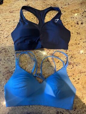 Gymshark Navy & Blue Sports Bra Duo